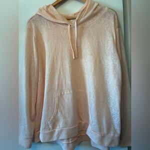 Weatherproof vintage sheer hoodie soft peach XL beach balletcore coastal comfort
